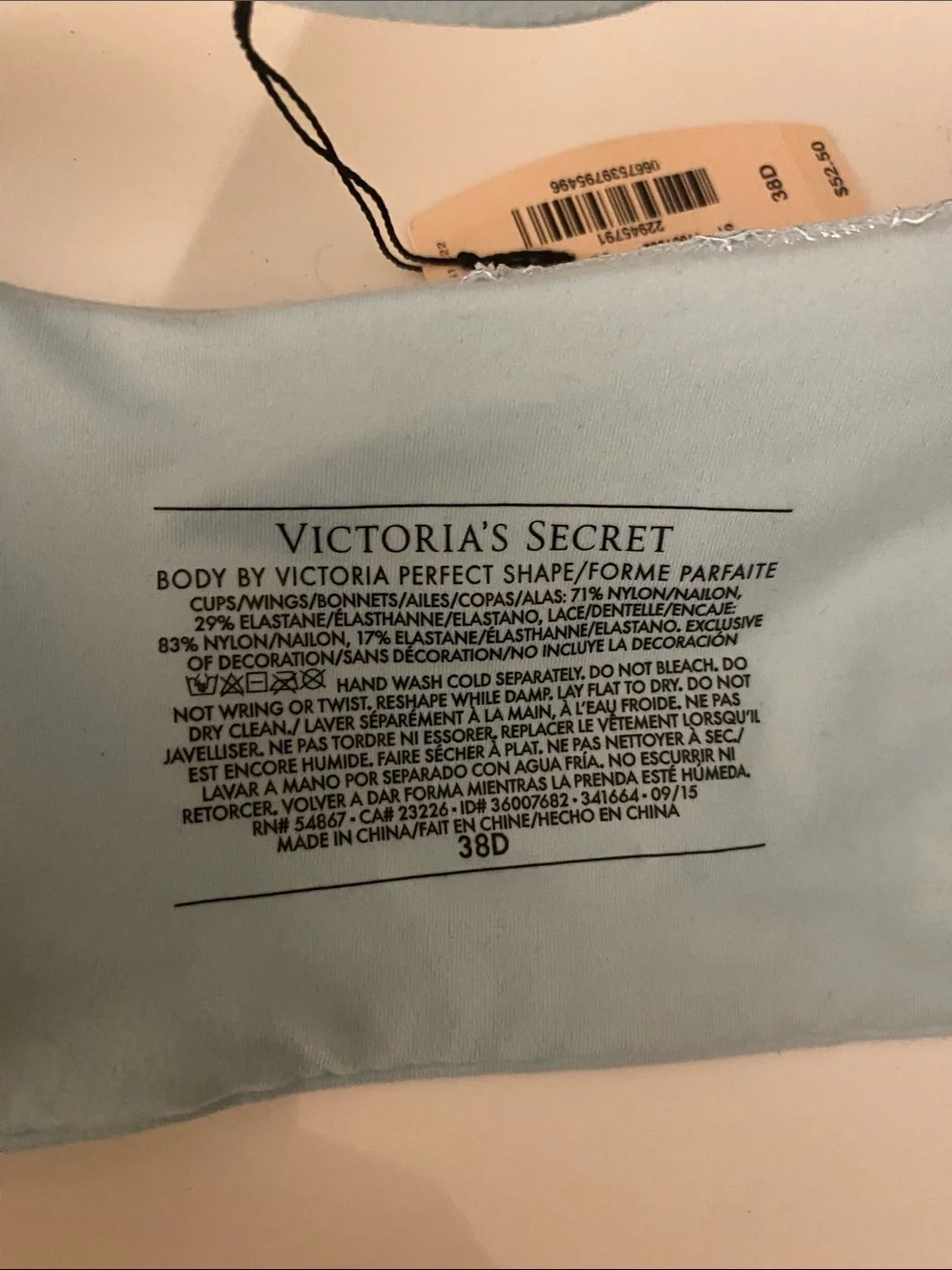 Victoria’s Secret Body by Victoria Perfect Shape Bra - Size 38D - Picture 6 of 6